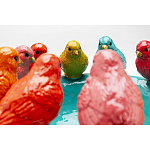 Декоративное дизайнерское блюдо разноцветные попугаи  варинант исполнения - 3 | Loft Concept в Рязани