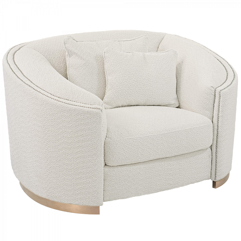 Кресло Maynard Armchair white Белый Медь Кресло Maynard Armchair white Белый Медь в Рязани | Loft Concept