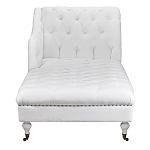 Кушетка белая с мягкой обивкой из велюра Michael Couch варинант исполнения - 4 | Loft Concept в Рязани