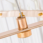 Люстра подвесная круглая с прозрачными хрустальными трубками и золотистым каркасом Диаметр 44 см Hexagon Tube Light варинант исполнения - 4 | Loft Concept в Рязани