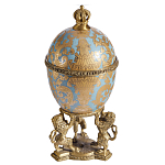 Шкатулка на величественных львах из фарфора с бронзовыми элементами Eden Garden варинант исполнения - 1 | Loft Concept в Рязани