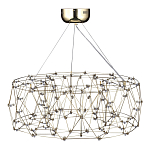 Люстра с тонкой металлической конструкцией цвета золото Quasar варинант исполнения - 3 | Loft Concept в Рязани