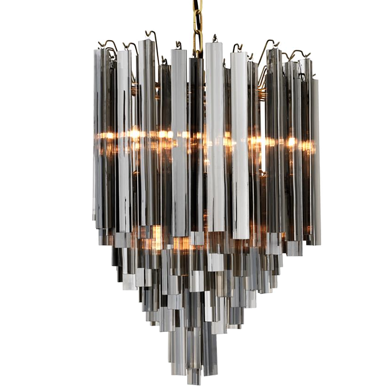 Люстра Chandelier Salerno Латунь Стекло Смок Люстра Chandelier Salerno Латунь Стекло Смок в Рязани | Loft Concept
