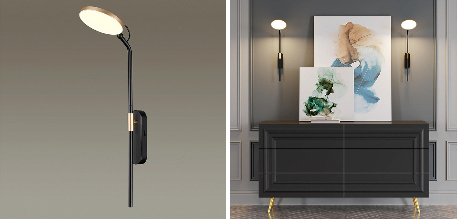 Бра Maxine Light Wall lamp Lantern Black Gold Бра Maxine Light Wall lamp Lantern Black Gold - Loft-Concept в Рязани