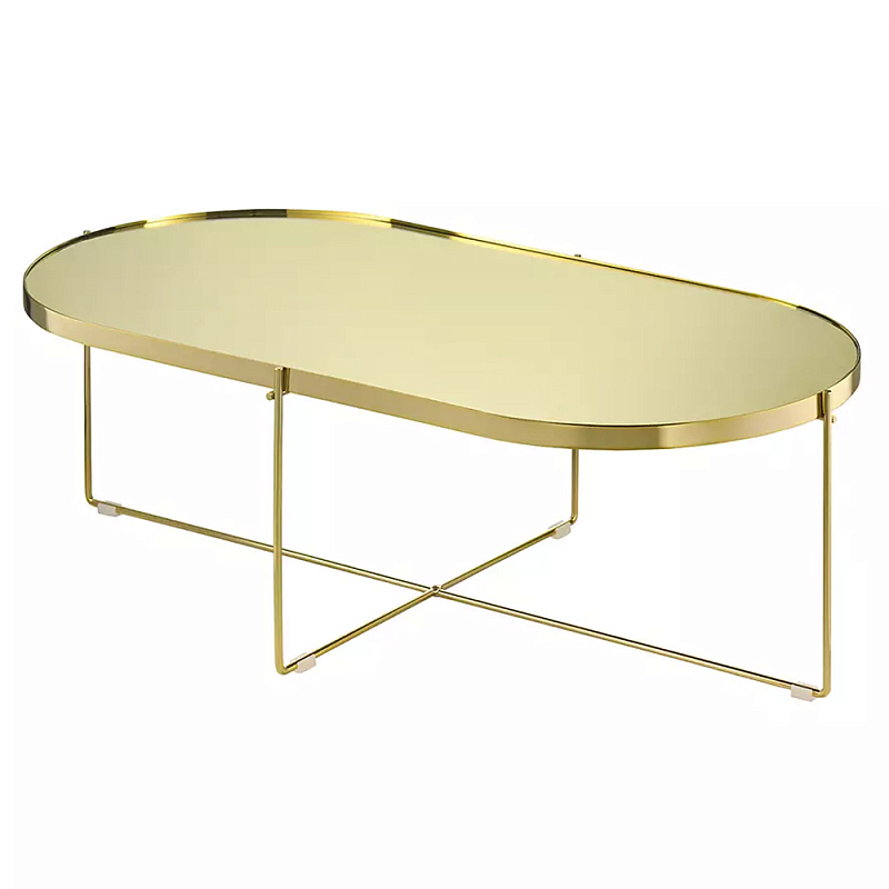Кофейный столик овальный золотой Modern Mirror Gold Table Золотой Кофейный столик овальный золотой Modern Mirror Gold Table Золотой в Рязани | Loft Concept