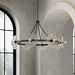 Люстра круглая с литыми стеклянными дисками Olympe Glass Chandelier варинант исполнения - 5 | Loft Concept в Рязани