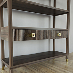 Стеллаж с двумя ящиками Elsa Dreams Walnut варинант исполнения - 2 | Loft Concept в Рязани