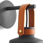 Черное матовое бра с декором под кожу Chestery варинант исполнения - 3 | Loft Concept в Рязани