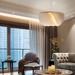 Подвесной светильник с белыми изящными декоративными лепестками Volumetric Petal Lamp варинант исполнения - 4 | Loft Concept в Рязани