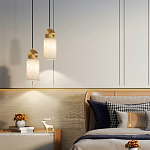 Подвесной светильник светодиодный с цилиндрическим плафоном Stone Helios варинант исполнения - 4 | Loft Concept в Рязани