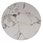 Стол журнальный круглый керамогранит белый Keramos варинант исполнения - 2 | Loft Concept в Рязани