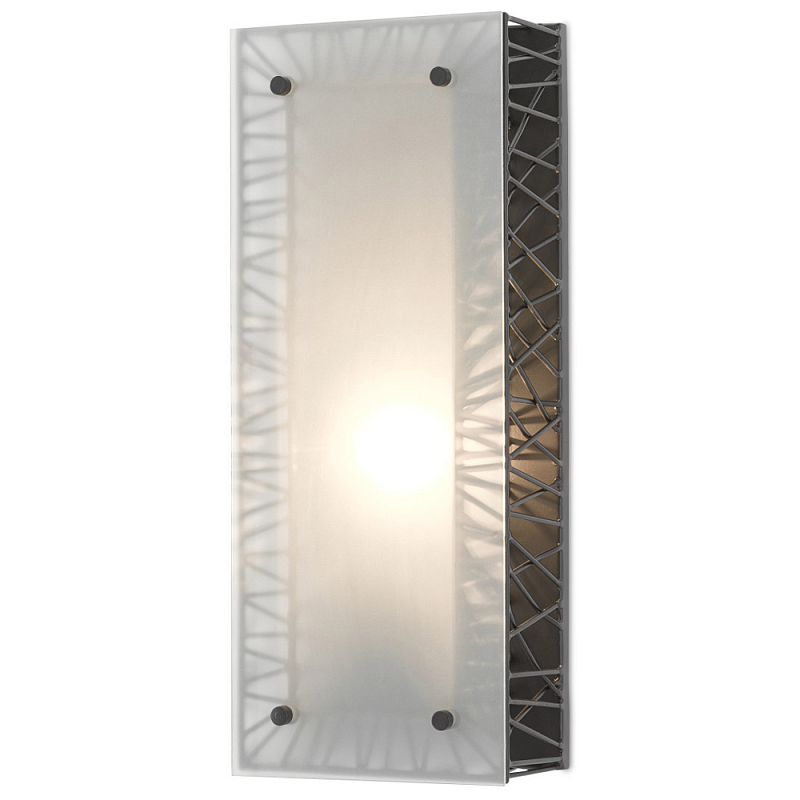 Бра прямоугольное с матовым рассеивателем Solar Glare Research Серый Белое матовое стекло Бра прямоугольное с матовым рассеивателем Solar Glare Research Серый Белое матовое стекло в Рязани | Loft Concept