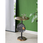 Столик приставной с абстрактным основанием и акцентом в виде золотистого диска Heavenly Space варинант исполнения - 6 | Loft Concept в Рязани