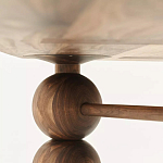 Обеденный стол деревянный с круглыми декоративными элементами на ножках Koko варинант исполнения - 3 | Loft Concept в Рязани