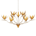 Люстра с плафонами в виде цветов Golden Bird of Paradise варинант исполнения - 4 | Loft Concept в Рязани