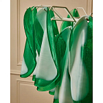 Люстра из стеклянных зеленых лепестков Petalled Illuminator варинант исполнения - 8 | Loft Concept в Рязани