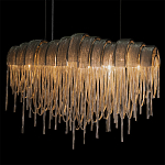 Люстра подвесная с металлическими цепочками и изогнутыми металлическими дугами 72 см Atlantis Chain варинант исполнения - 6 | Loft Concept в Рязани