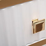 Консоль с ящиком белая с золотом Textured White Console with Gold варинант исполнения - 4 | Loft Concept в Рязани