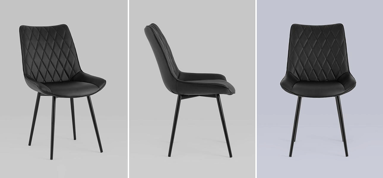 Стул Seoul S Chair Черная Экокожа Стул Seoul S Chair Черная Экокожа - Loft-Concept в Рязани