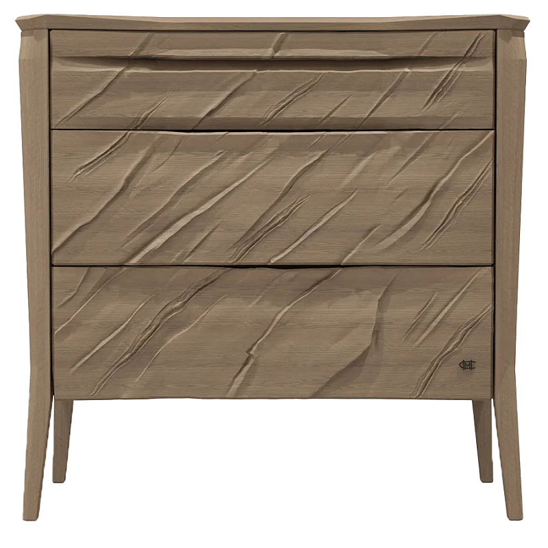 Комод из массива дуба с 3-мя ящиками Tasteful Furniture Венге Седой Орех Капучино  в Рязани | Loft Concept 