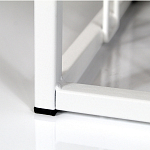 Пуф квадратный фиолетовый велюр на белом металлическом основании Celeste Purple варинант исполнения - 4 | Loft Concept в Рязани