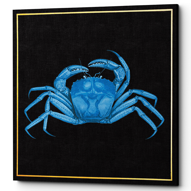 Постер Blue Crab Poster Черный Морская синь Постер Blue Crab Poster Черный Морская синь в Рязани | Loft Concept
