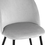 Мягкий стул в сером велюре Miruna Chair варинант исполнения - 7 | Loft Concept в Рязани