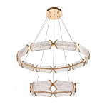 Люстра с 2-мя кольцами с текстурным природным рисунком IceFlame варинант исполнения - 1 | Loft Concept в Рязани