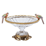 Чаша стеклянная с фигурками разноцветных попугаев на ободке 41 Eden Garden варинант исполнения - 1 | Loft Concept в Рязани
