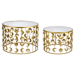 Набор из двух столов из металла Brass Symphony Moon варинант исполнения - 2 | Loft Concept в Рязани