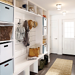 Потолочный светильник для ванных комнат со стеклянным плафоном и одной лампой Hinkley варинант исполнения - 2 | Loft Concept в Рязани