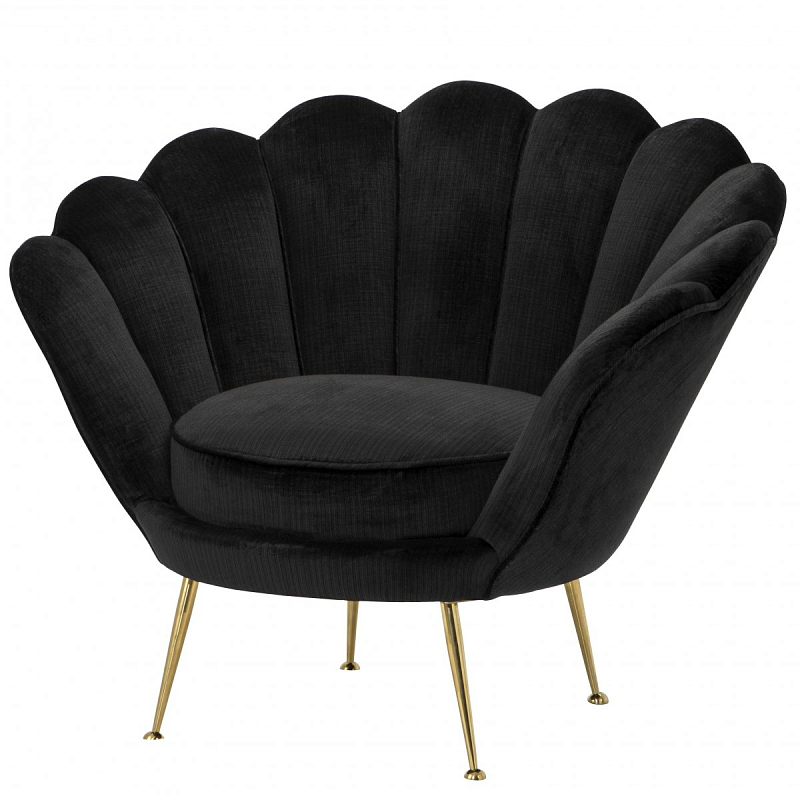 Кресло Eichholtz Chair Trapezium Black Черный Латунь Кресло Eichholtz Chair Trapezium Black Черный Латунь в Рязани | Loft Concept