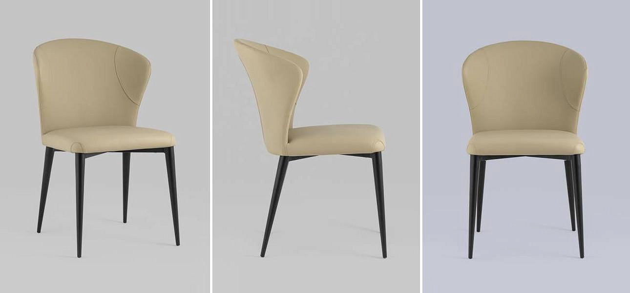 Стул Enigma Chair Бежевая Экокожа Стул Enigma Chair Бежевая Экокожа - Loft-Concept в Рязани