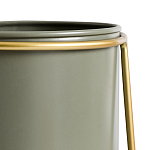 Кашпо из металла и латуни Elegance Elevated Planters оливковое  варинант исполнения - 3 | Loft Concept в Рязани