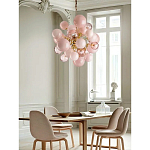Люстра розовые шары на золотом каркасе Pink Light Bubbles варинант исполнения - 5 | Loft Concept в Рязани
