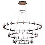 Люстра подвесная с тремя круглыми ярусами и цилиндрическими плафонами Arnaut Light варинант исполнения - 2 | Loft Concept в Рязани