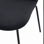 Стул черный с обивкой из велюра Black Archie Chair варинант исполнения - 6 | Loft Concept в Рязани