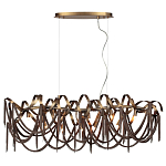 Люстра подвесная линейная с переплетенными металлическими лентами и цепочками Atlantis Chain варинант исполнения - 4 | Loft Concept в Рязани