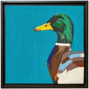 Панно Утка вышитая бисером MALLARD BEADED ART