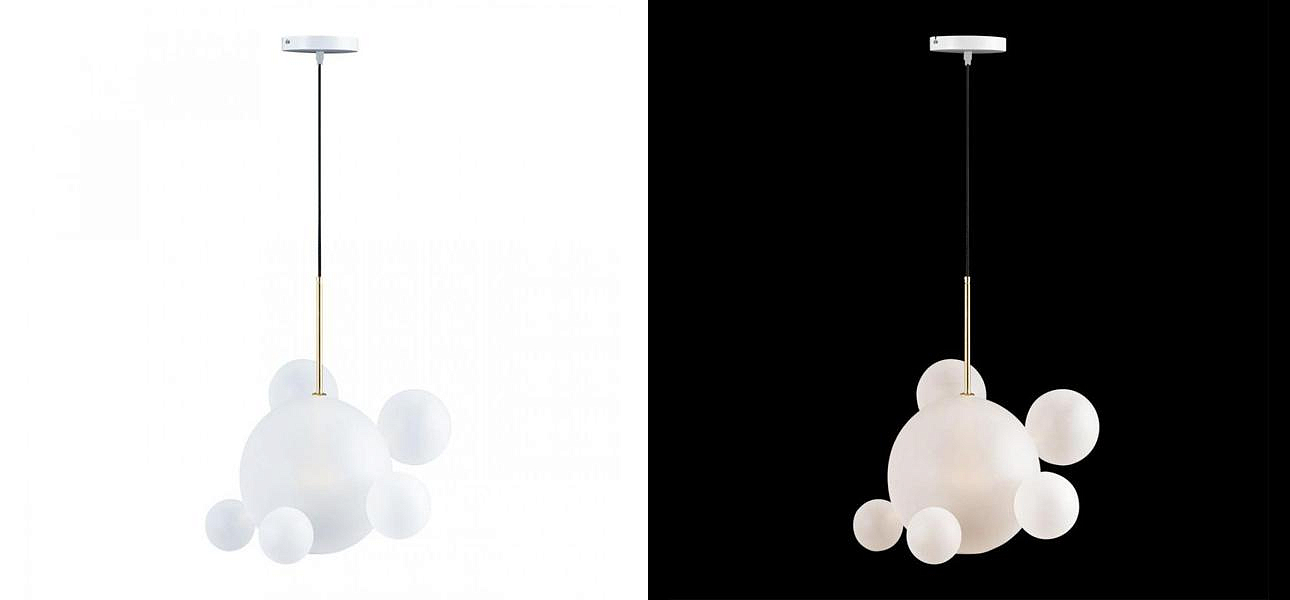 Светильник Giopato & Coombes Bollr Pendant 6 BUBBLE LAMP матовое белое стекло Светильник Giopato & Coombes Bollr Pendant 6 BUBBLE LAMP матовое белое стекло - Loft-Concept в Рязани