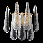 Бра с подвесками из рифленного стекла в форме капель Textured Glass варинант исполнения - 3 | Loft Concept в Рязани
