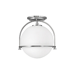 Потолочный светильник с плафоном в форме белого матового шара Hinkley варинант исполнения - 7 | Loft Concept в Рязани