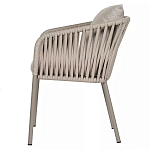 Стул серо-бежевый с декоративным плетением на спинке и подлокотниках Chair Weave варинант исполнения - 6 | Loft Concept в Рязани