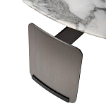 Столик журнальный с круглой мраморной столешницей на трех опорах Marble Stone Drawing варинант исполнения - 7 | Loft Concept в Рязани