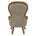 Кресло с мягкой обивкой из коричневого велюра на 4-х деревянных ножках Evelyn Classical Armchair варинант исполнения - 2 | Loft Concept в Рязани