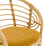 Кресло из ротанга с сиденьем из велюра Vini Rattan Armchair варинант исполнения - 5 | Loft Concept в Рязани