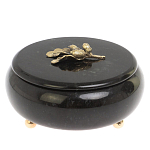 Шкатулка круглая из натурального камня змеевик Stone Casket варинант исполнения - 2 | Loft Concept в Рязани