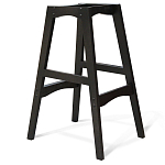 Барный стул со спинкой и подлокотниками на 4-х черных ножках Douglas Rhombus Коричневый Велюр варинант исполнения - 5 | Loft Concept в Рязани