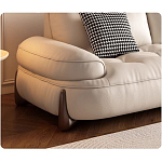 Диван кожаный с каркасом из массива дерева Furniture Medieval варинант исполнения - 1 | Loft Concept в Рязани