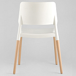 Пластиковый стул на ножках из массива бука Ferret White 4 шт варинант исполнения - 6 | Loft Concept в Рязани
